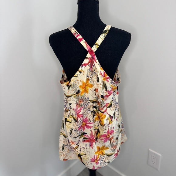 Banana Republic Bird Floral Print Button Up Blouse (Sz 14) - Picture 4 of 9